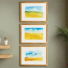 Framed European Countryside Wall Art - Set of 3 Prints