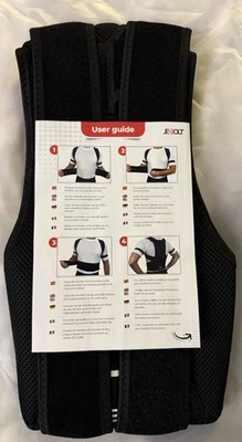JFBOLT Men’s Adjustable Posture Corrector Back Support Brace Belt, Black XL - Image 1 of 2