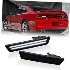 LED Side Marker Lights Rear White Bumper Marker Lamp Reflectors for Rear Bumper