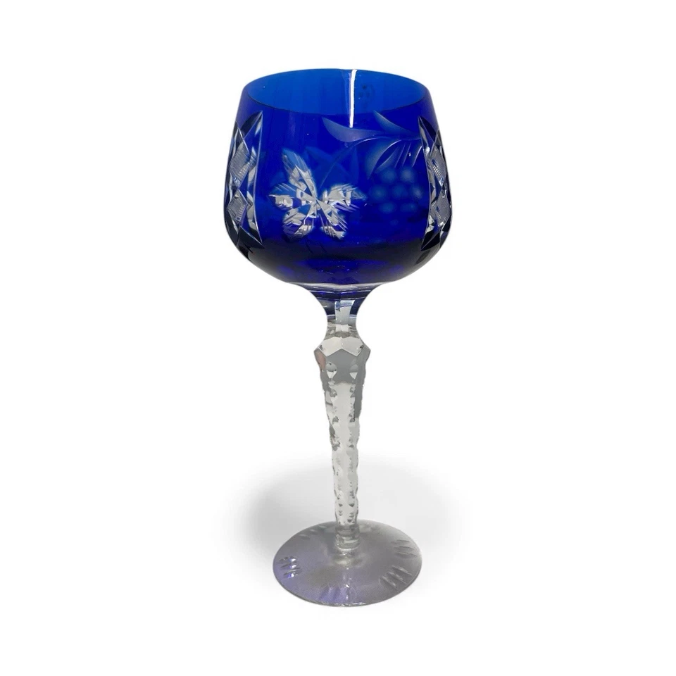 Lausitzer Bohemian Cut-to-Clear Crystal Wine Hock Glasses LA15-GDR Set of 4 - image 4 of 4