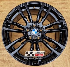 R354BG Swap BMW 3 / 4 SERIES 4x 19" GENUINE STYLE 403M GLOSS BLACK ALLOY WHEELS