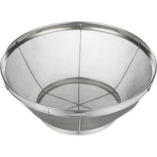 Large Fine Mesh Strainer - Stainless Steel Colander for Rice, Quinoa, 11x4"