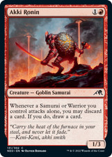 Akki Ronin - Foil Light Play, English Magic the Gathering MTG Kamigawa: Neon Dyn