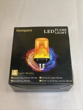 Hompavo 【Upgraded】 LED Flame Light Bulbs, 4 Modes Flickering 2 Pack 