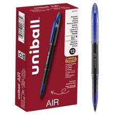 uniball Air Porous Point Pens, Fine Point 0.7mm , Blue Ink, 12 Count