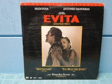 Evita Madonna Antonio Banderas Widescreen Laserdisc 2 Disc Set XTRA LDs SHIPFREE