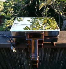 Vintage Chrome Waffle Maker Model 785 Tested 