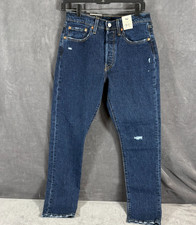 Levi's 501 90s Ankle Jeans Women 27 X 28 Medium Rise Straight Leg Button Fly