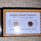 Indian Head Penny Cent 1859 & 1909 Commemorative Set in Case
