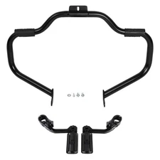 Mustache Highway Bar Footpegs Peg Fit For Harley Softail Fatboy 2000-2017 Black