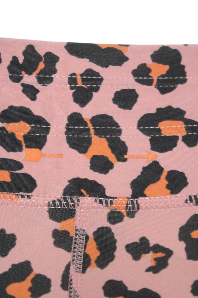 The Upside Womens High Rise Leopard Print Drawstring Leggings Pink Size 4 - Image 4 of 4