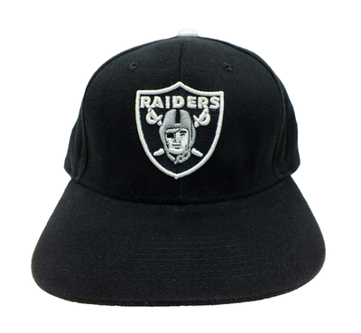 Vintage Raiders Snapback Hat Black Cap Shield logo OSFA Los