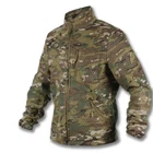 Tactical Fleece Jacket Windblock Military Combat Hoodless Sweater Multicam