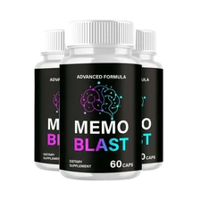 3-Pack Memo Blast Capsules – MemoBlast Natural Memory Focus Support-180 Capsules