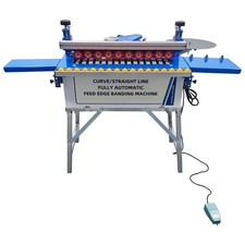 770 Model Woodworking Edge Bander6-60mm Width Curve Straight Edge Banding Machin
