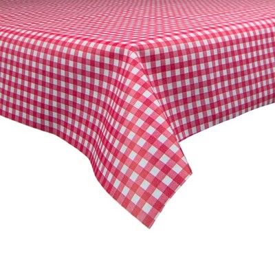 Sensalux italienische Landhaus Tischdecke & Rollen, Karo, rot-weiß kariert