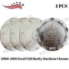 4pcs.2001-2003 Ford F-150 Harley Davidson Chrome Wheel Cover Center Hub Caps NEW