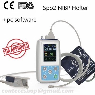 3-Parameter-ICU-Patientenmonitor 24h NIBP Holter Spo2 PR PC-Software PM50