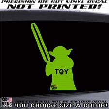 Fits Toyota Toyoda Vinyl Decal Sticker Funny Light Saber Yoda Fan Suv Car Truck
