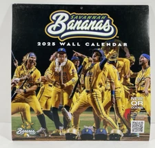 SAVANNAH BANANAS BASEBALL TEAM 2025 WALL CALENDAR (new with shelf wear)