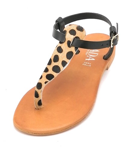 Giada 6629 Sandalia Chanclas Cinturón Piel Nero-Leopardo W - Imagen 2 de 3