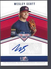 2018 USA Stars & Stripes 17U Signatures #39 Wesley Scott 7/172 