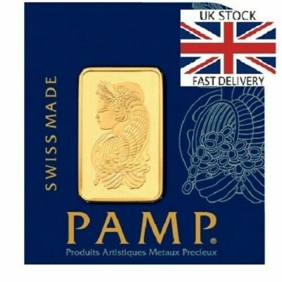 1g .999 fine Gold PAMP Bullion Bar. Solid pure 24k gold for 