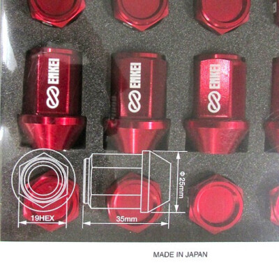 ありぴー Enkei Genuine Lug Nut Lock Nuts Set for 5H 19HEX 35mm M12 P1.5