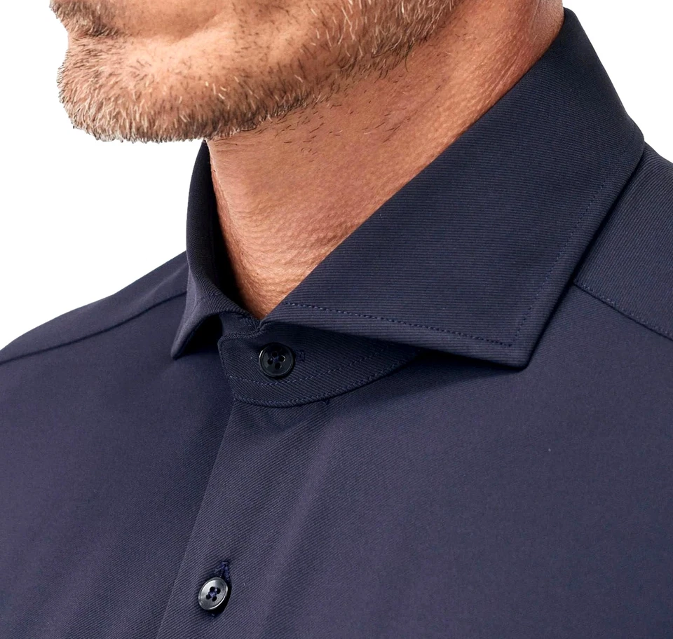 XACUS Camicia Uomo Tessuto Active Shirt 11460055 Tessuto Elasticizzato Blu - Immagine 4 di 4