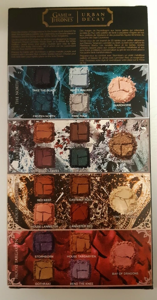 Urban Decay~Juego de Tronos~ Paleta de Sombras de Ojos Edición Limitada~100% Auténtica Foto 3 de 4