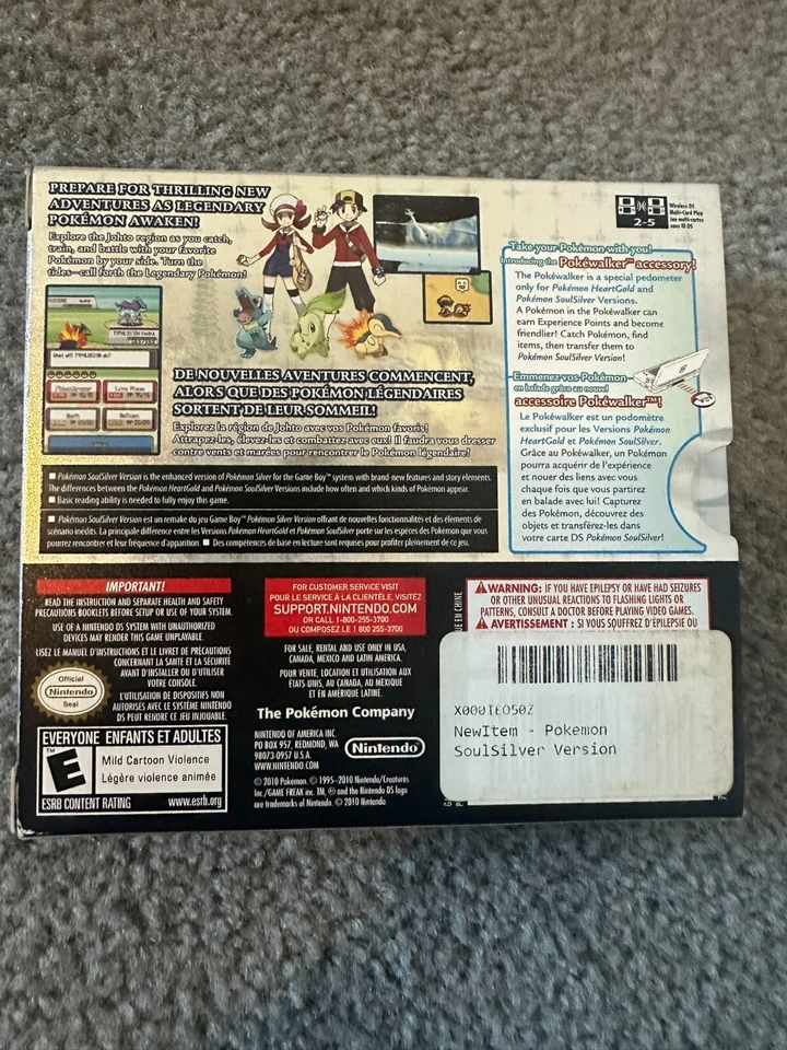 Pokemon: SoulSilver Version (Nintendo DS) Complete New Game Pokewalker Genuine - Image 2 of 4