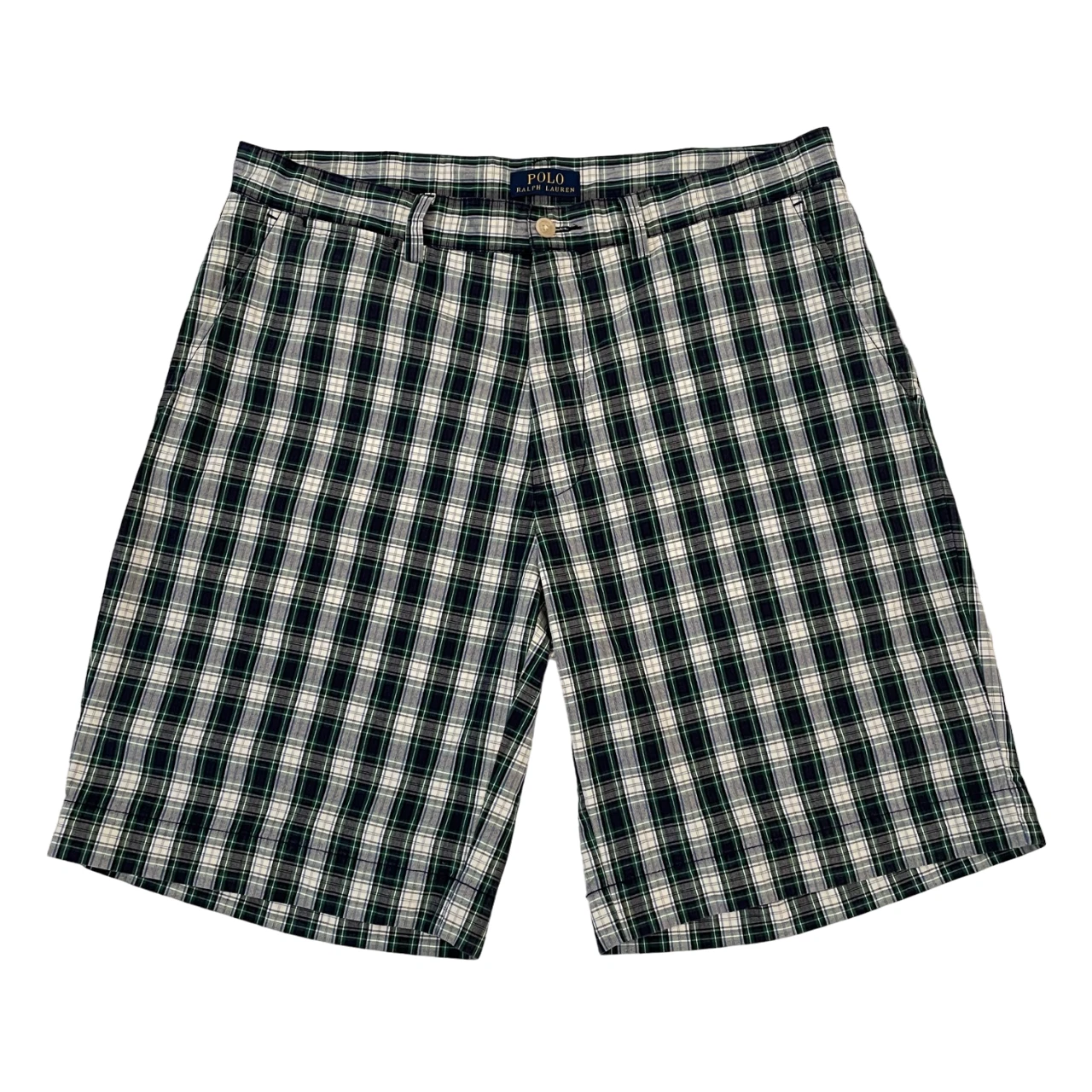 POLO RALPH LAUREN MENS PLAID 100% COTTON SIZE 34 SHORTS WITH POCKETS