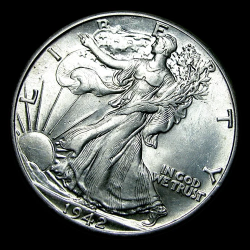 1942 Walking Liberty Half Dollar Silver ---- Gem BU Coin ----  #723D