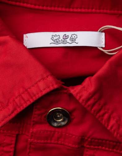 UVP 110€ PATRIZIA PEPE JEANS Kinder Crop Jacke Gr. S / 6Y ausgefranst Made in Italy - Bild 3 von 4