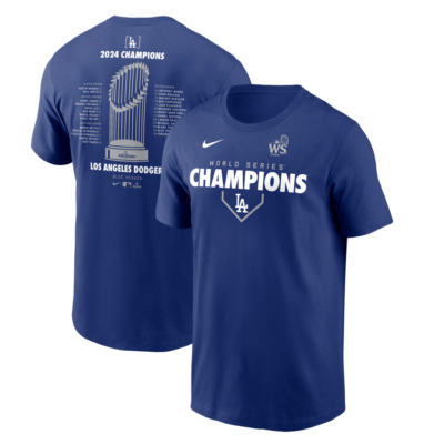LOS ANGELES DODGERS Nike 2024 World Series Champions ROSTER t 