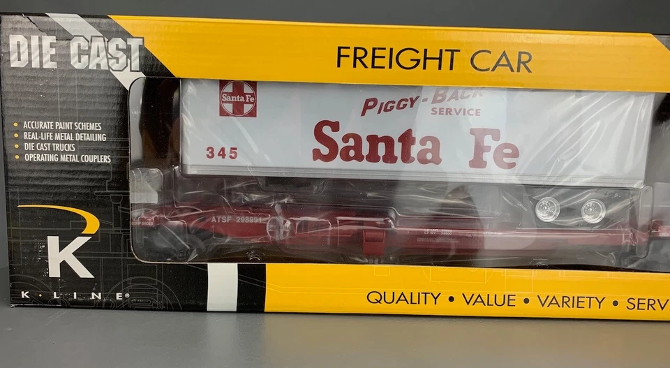 O Gauge K-Line 771-1051 Diecast ATSF Front Runner w/ATSF Trailer NIB! O1424 LZ - Image 3 of 4