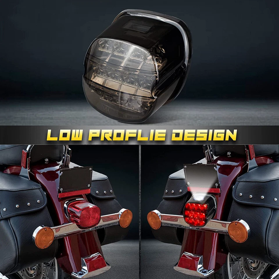 LED Tail Lights Brake For Harley Touring Road King Dyna Glide Softail Sporster Foto 4 de 4