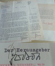 Publicist Karl Schodrok (1890-1978): 2 letters W&uuml;rzburg 1959, essay in "Aurora"