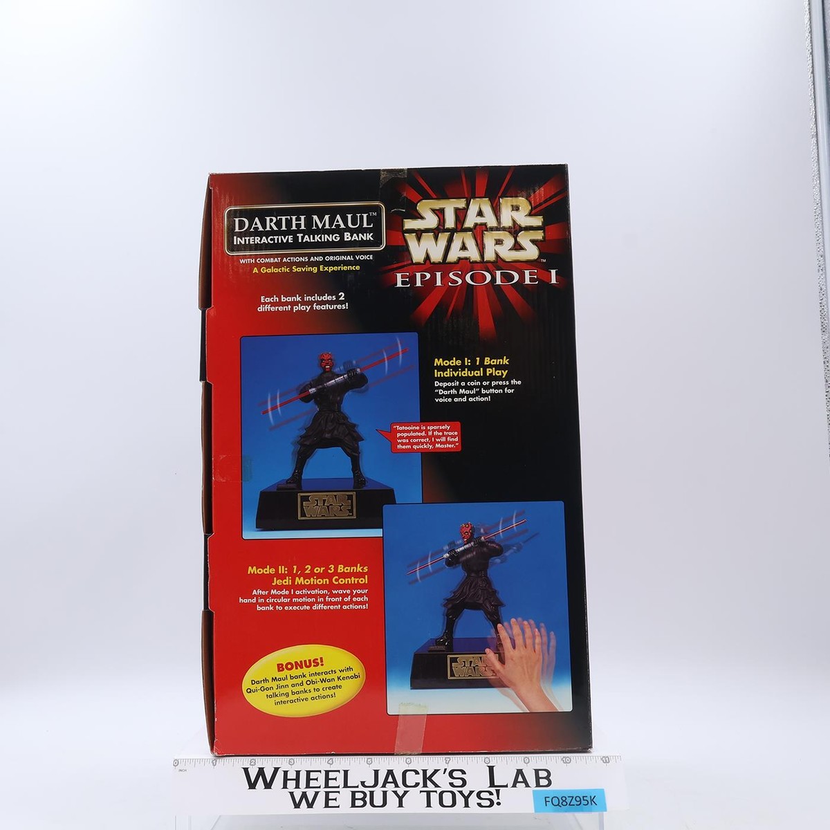 Darth Maul Interactive Talking Bank Star Wars 1999 Thinkway Toys