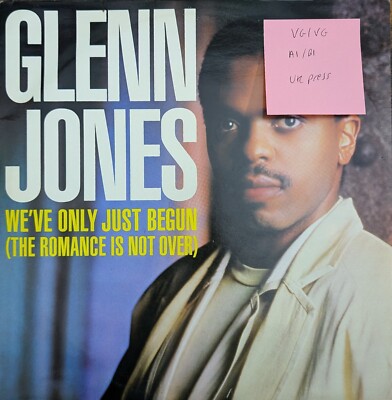 Glenn Jones We've Only Just Begun Vinyl Record VG/VG JIVET151 1987 1st Press