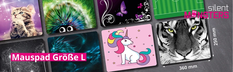 Silmo mouse pad 24x20 36x25 cm mouse pad gaming office picture non-slip motif - Image 4 of 4