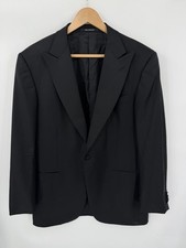 Ermenegildo Zegna Men  s Blazer Suit Jacket Wool Single Breasted Black Size 50R