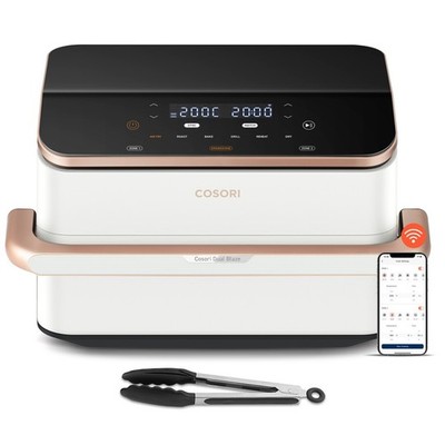 COSORI CAF-TF 101S Heißluftfritteuse Dual Blaze Twin Fry 10l weiß