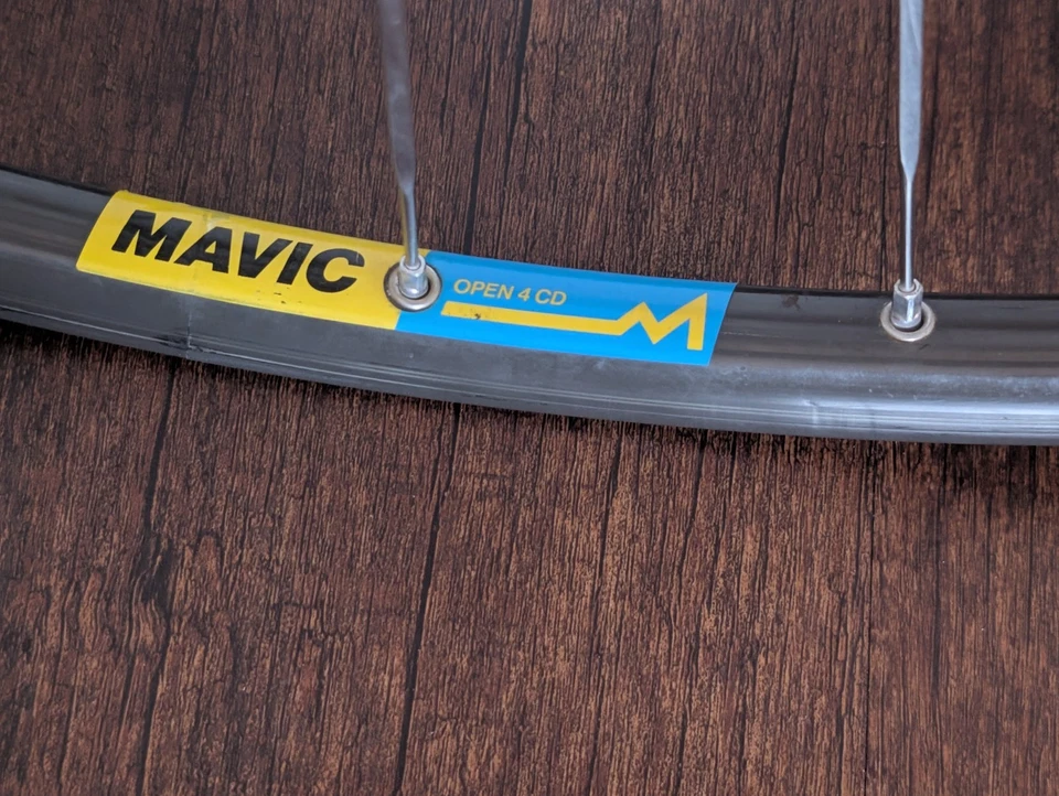 VINTAGE Shimano dura ace mavic open 4cd clincherFRONT WHEEL - Near NOS Condition - Image 2 of 4
