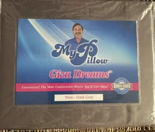 MY PILLOW GIZA DREAMS TWIN  Bed Sheet Set 100% Egyptian Cotton 400 Dark Gray