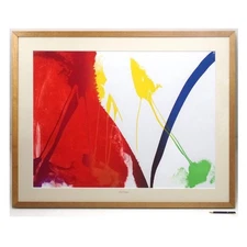 Paul Jenkins "Vermillion Enigma" Hand Signed Lithograph Ed.150 71.5x93.5cm