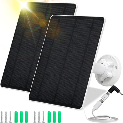 Solar Panel for Security Camera,5W USB Solar Panel for Cameras DC 5V,Camera Sola