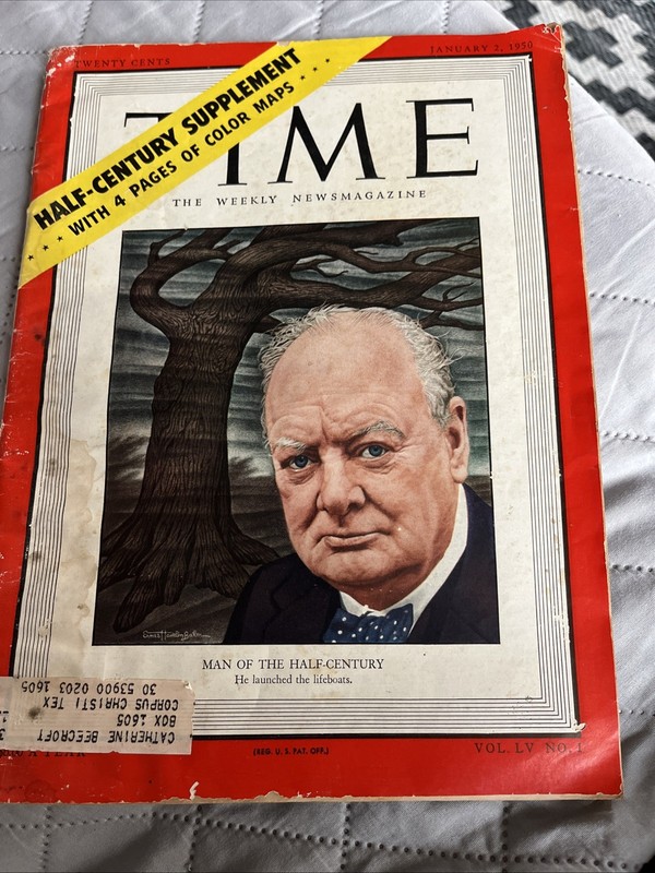 Vintage 1950 Time News Magazine 