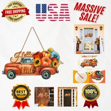 Vibrant Autumn Pumpkin Hanging Sign - Perfect for Thanksgiving Greetings  Decor