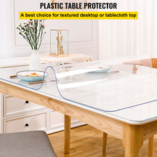 VEVOR Plastic Table Cover 42 x 78 Inch, 2 mm Thick Clear Table Protector, Rectan